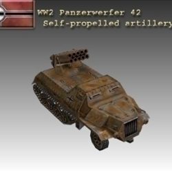 ww2 german panzerwerfer 42 3d model 3ds max x lwo ma mb obj 103857