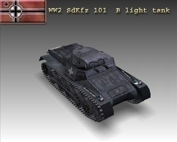 ww2 german sdkfz 101 b 3d model 3ds max x lwo ma mb obj 103869