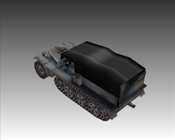 ww2 german sdkfz 111 half track 3d model 3ds max x lwo ma mb obj 103971