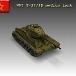 ww2 soviet t 3485 tank 3d model 3ds max x lwo ma mb obj 103917