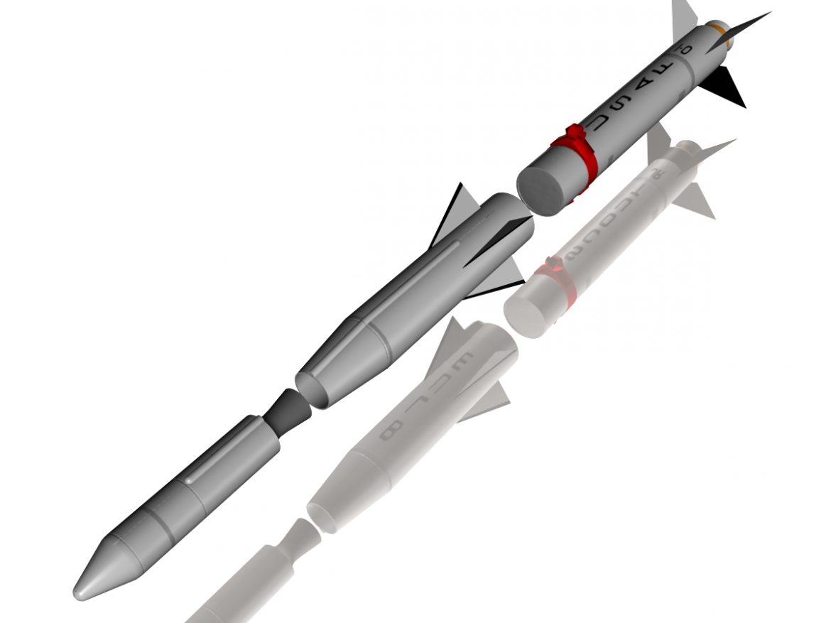usaf blue scout jr rocket 3d model 3ds dxf cob x obj 153022