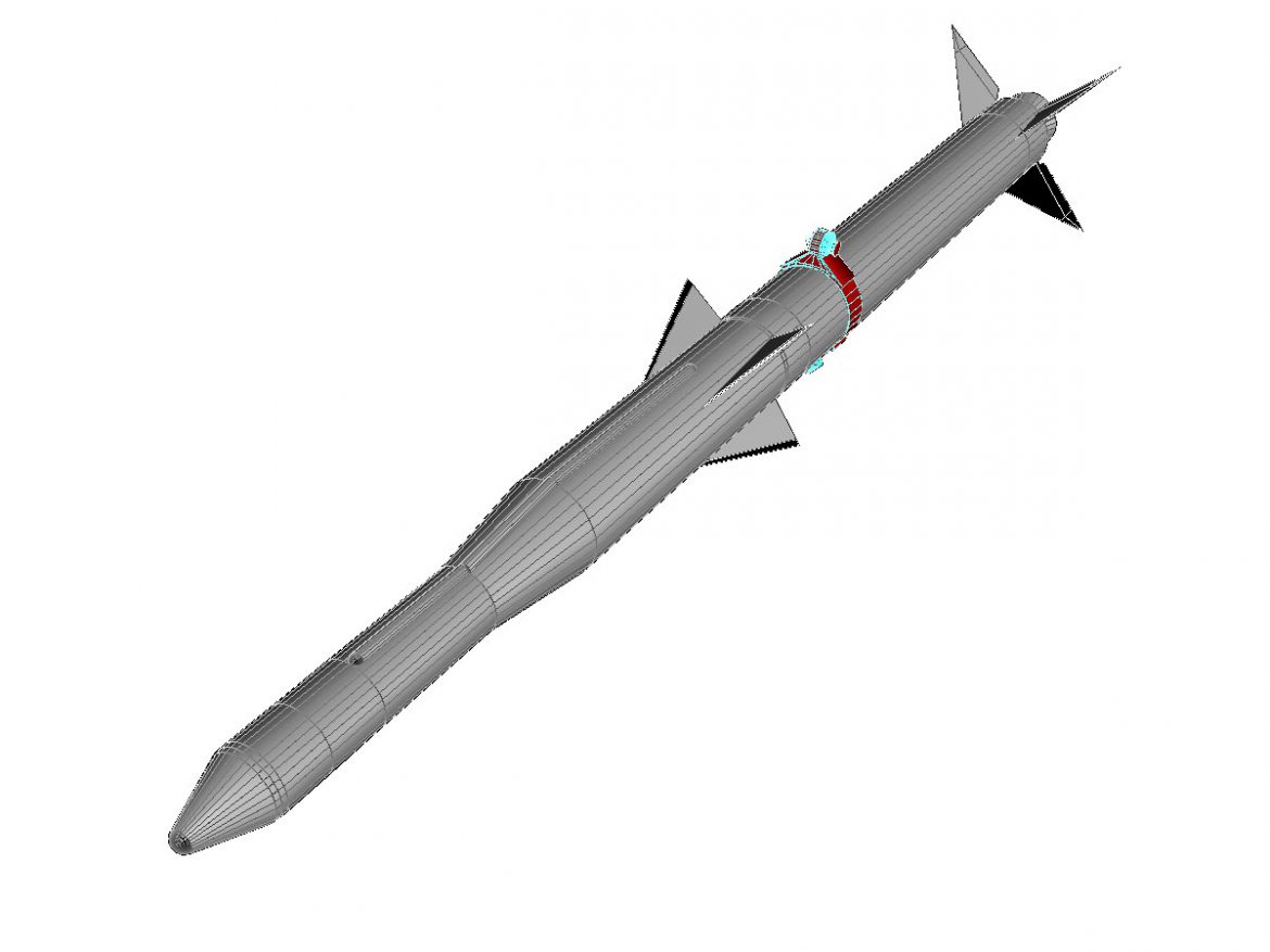 usaf blue scout jr rocket 3d model 3ds dxf cob x obj 153030