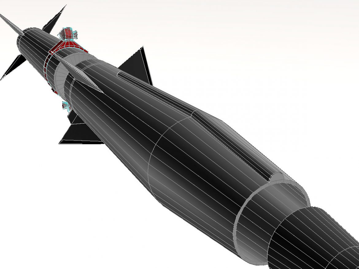 usaf blue scout jr rocket 3d model 3ds dxf cob x obj 153037