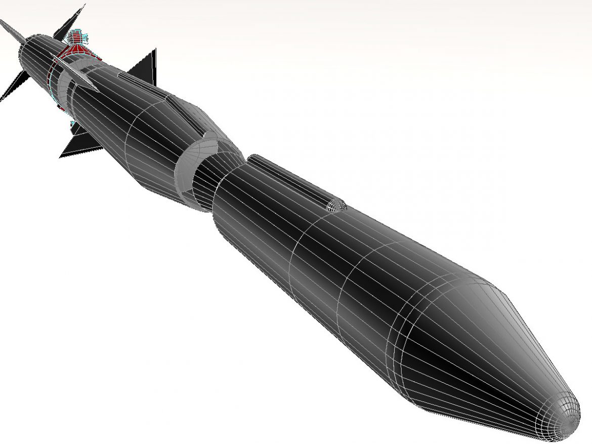 usaf blue scout jr rocket 3d model 3ds dxf cob x obj 153038