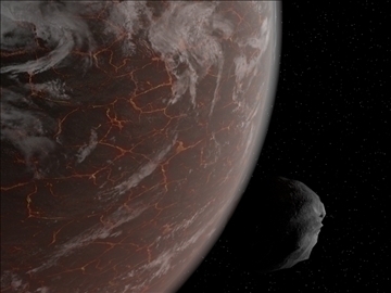 volcanic planet 3d model max 94044
