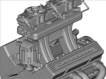 2x4 chevrolet engine 3d model 3ds dxf 98988