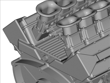 4 cam race engine 3d model 3ds dxf 99039