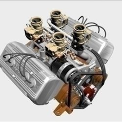 ardun stromberg v8 engine 3d model 3ds dxf 99340