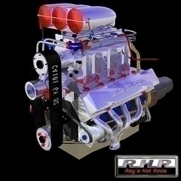 big bad blown motor 3d model dxf lwo obj 81846