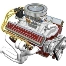 chevrolet v8 engine 3d model 3ds 87991