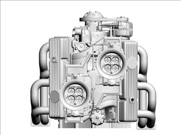cross-ram chevrolet v8 engine 3d model 3ds 88837