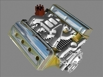 early chrysler hemi v8 engine 3d model 3ds dxf 88000