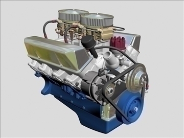 ford 427 v8 engine 3d model 3ds 105523