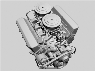 ford 427 v8 engine 3d model 3ds 105529