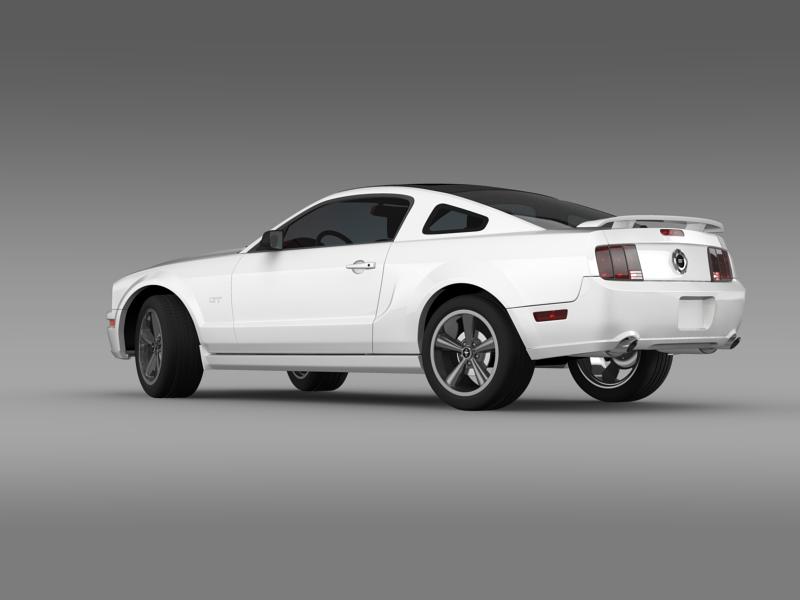 ford mustang glassroof gt 2009 3d model 3ds max fbx c4d lwo ma mb hrc xsi obj 143260