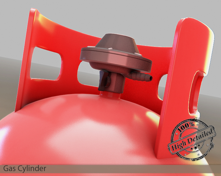 gas cylinder 3d model 3ds max fbx obj 117809