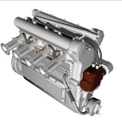 offenhauser engine 3d model 3ds dxf 99095