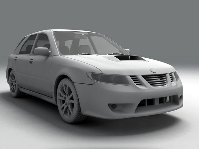Saab 3d model