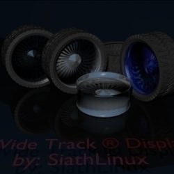 wide track tire and rim 3d model 3ds 85105