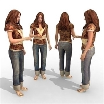 – casual female 4a 3d model 3ds max lwo 86038