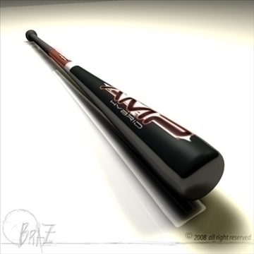 baseball bat 5 3d model 3ds dxf c4d obj 87806