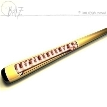 baseball bat 6 3d model 3ds dxf c4d obj 109501