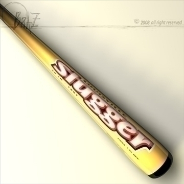 baseball bat 6 3d model 3ds dxf c4d obj 109504