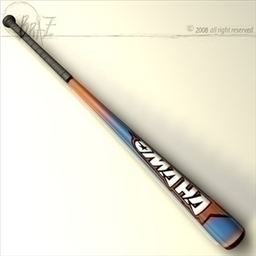 baseball bat 7 3d model 3ds dxf c4d obj 87823