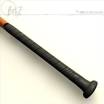 baseball bat 7 3d model 3ds dxf c4d obj 87827