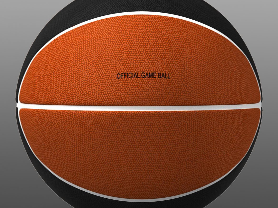 bicolor basketball ball 3d model 3ds max fbx c4d ma mb obj 164737