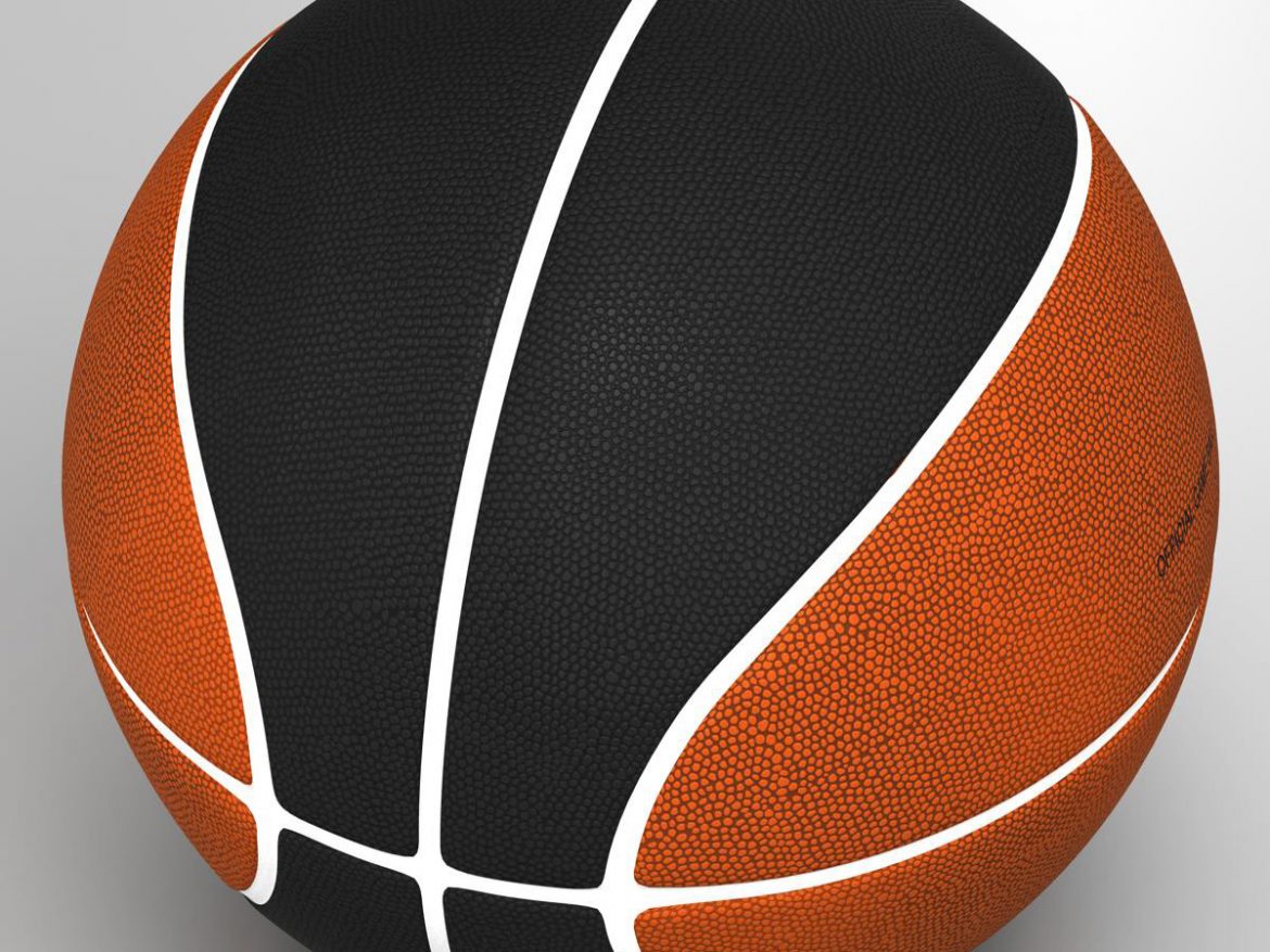 bicolor basketball ball 3d model 3ds max fbx c4d ma mb obj 164738
