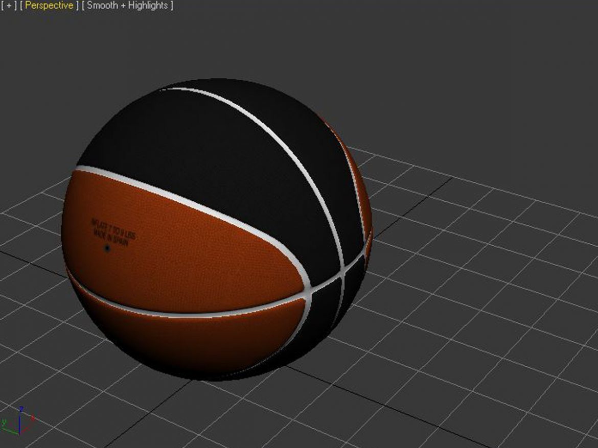 bicolor basketball ball 3d model 3ds max fbx c4d ma mb obj 164747