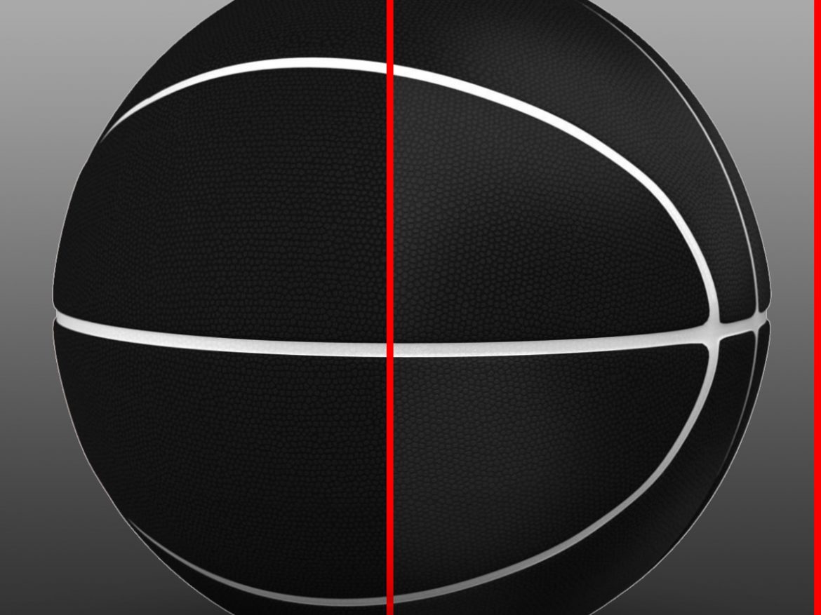 black basketball ball 3d model 3ds max fbx c4d ma mb obj 164930