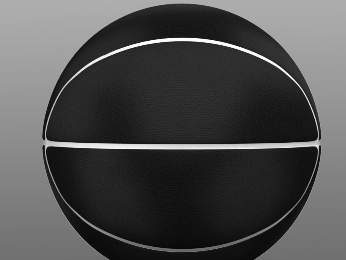 black basketball ball 3d model 3ds max fbx c4d ma mb obj 164938