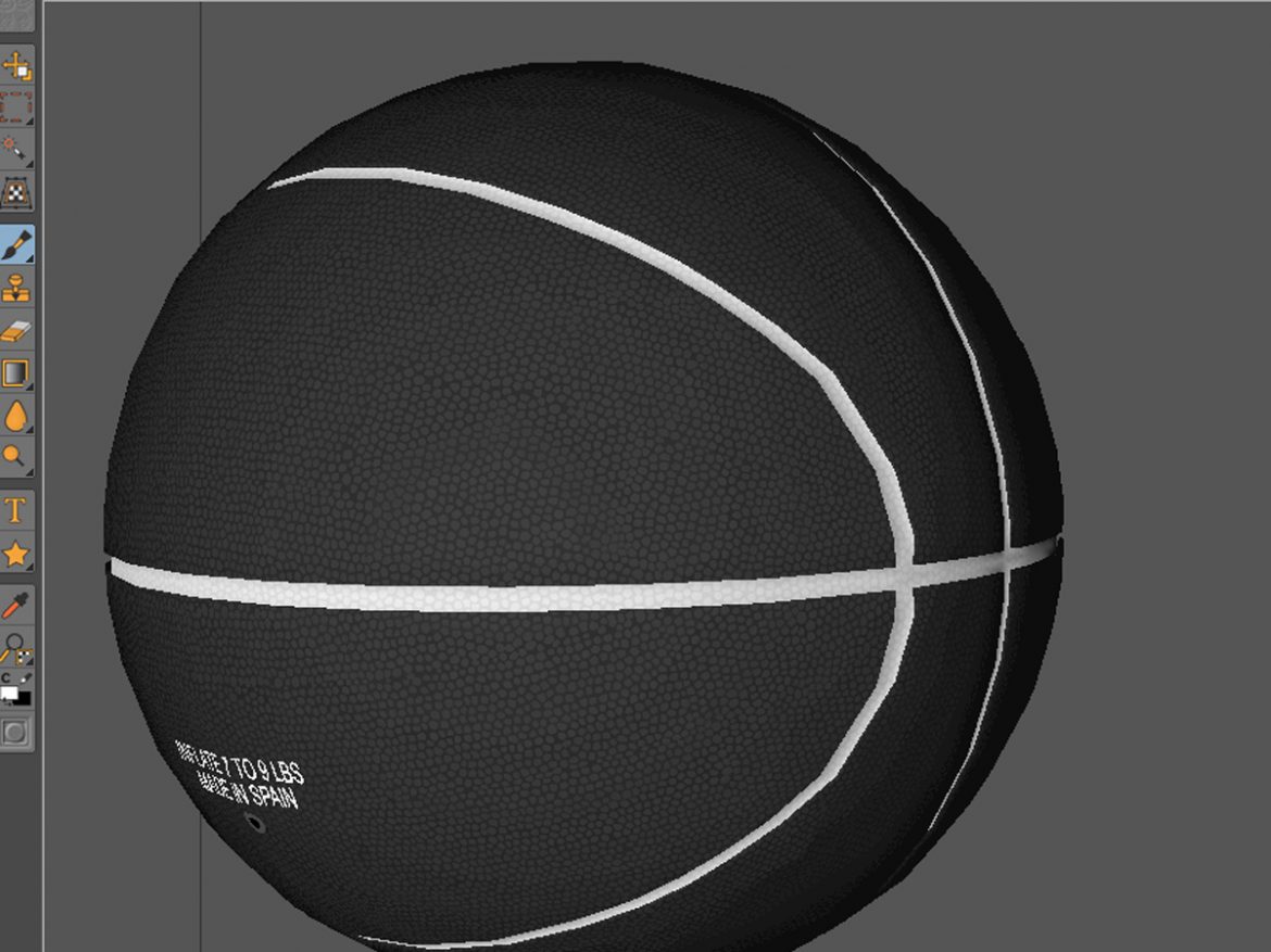 black basketball ball 3d model 3ds max fbx c4d ma mb obj 164940