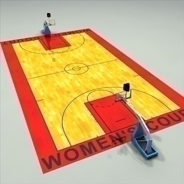 official basketball court women. 3d model 3ds max c4d ma mb other pz3 pp2 obj 95269