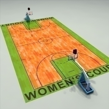 official basketball court women. 3d model 3ds max c4d ma mb other pz3 pp2 obj 95270