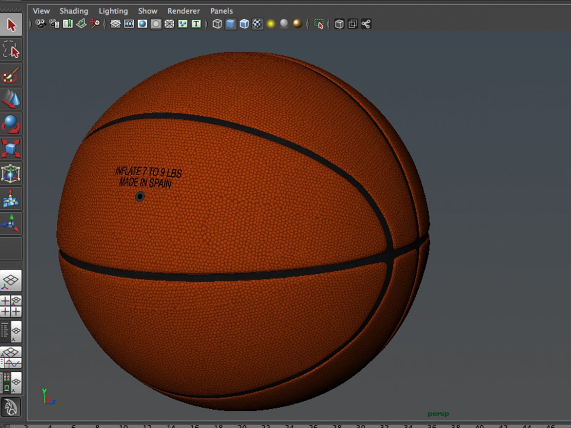 orange basketball ball 3d model 3ds max fbx c4d ma mb obj 164733