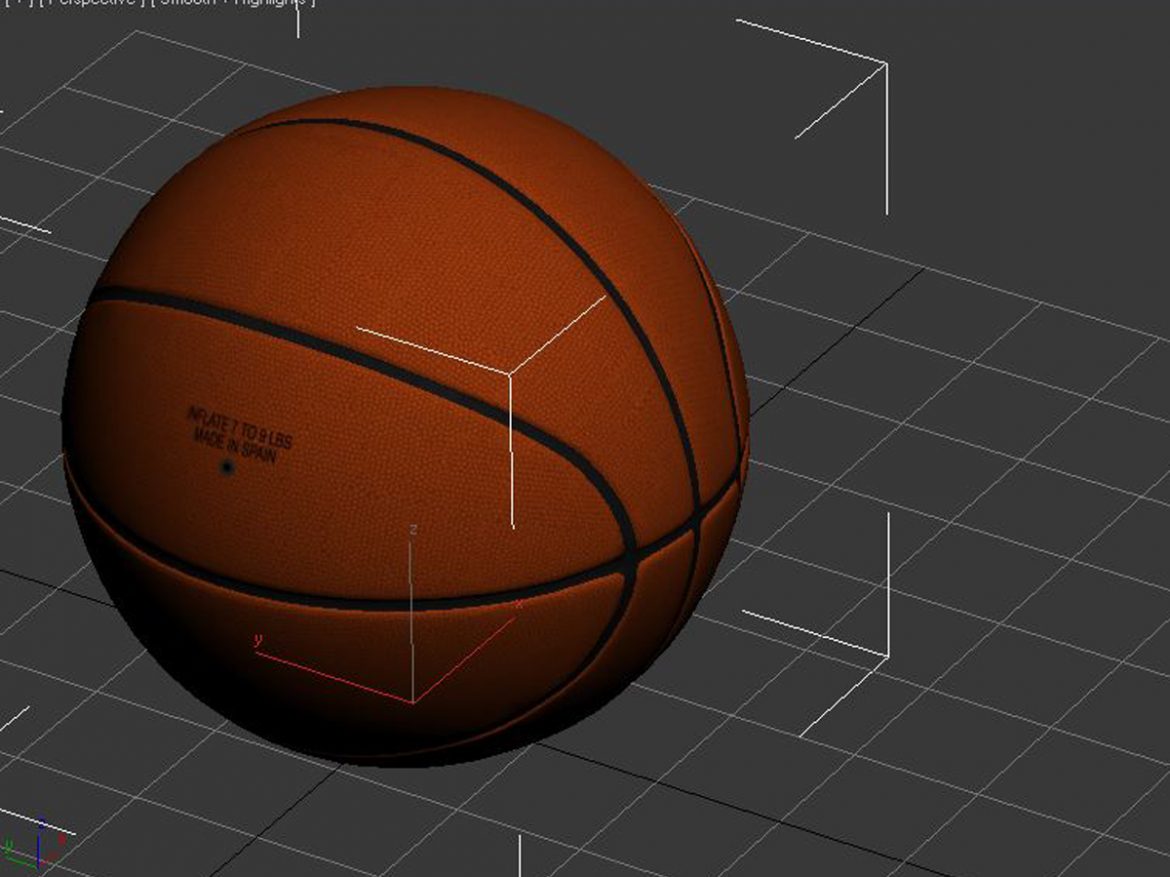 orange basketball ball 3d model 3ds max fbx c4d ma mb obj 164734