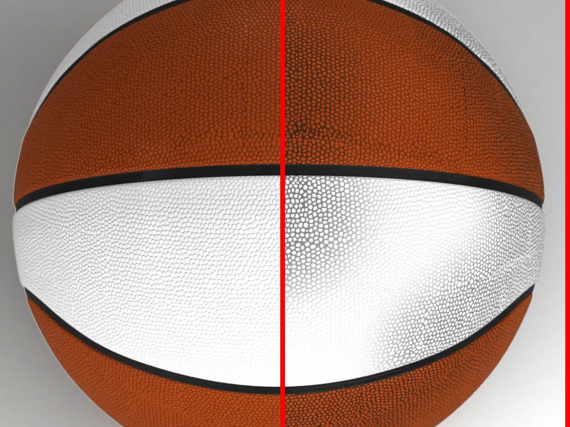 orange white basketball ball 3d model 3ds max fbx c4d ma mb obj 164944