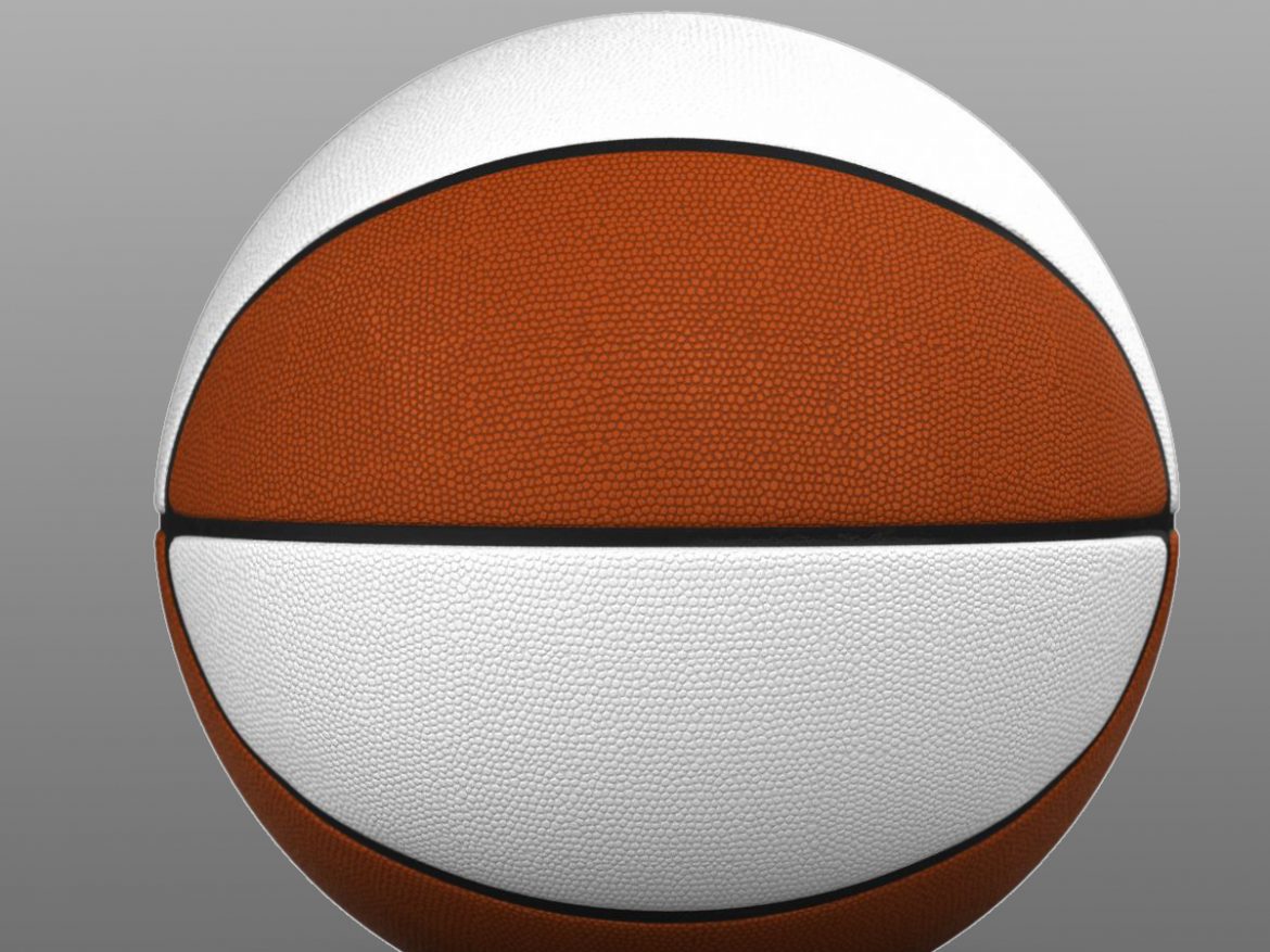 orange white basketball ball 3d model 3ds max fbx c4d ma mb obj 164949