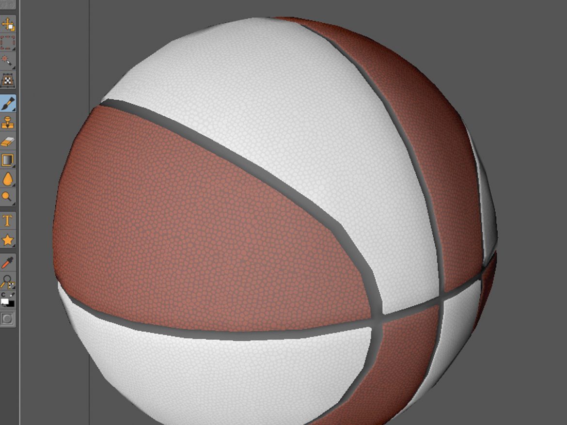 orange white basketball ball 3d model 3ds max fbx c4d ma mb obj 164951