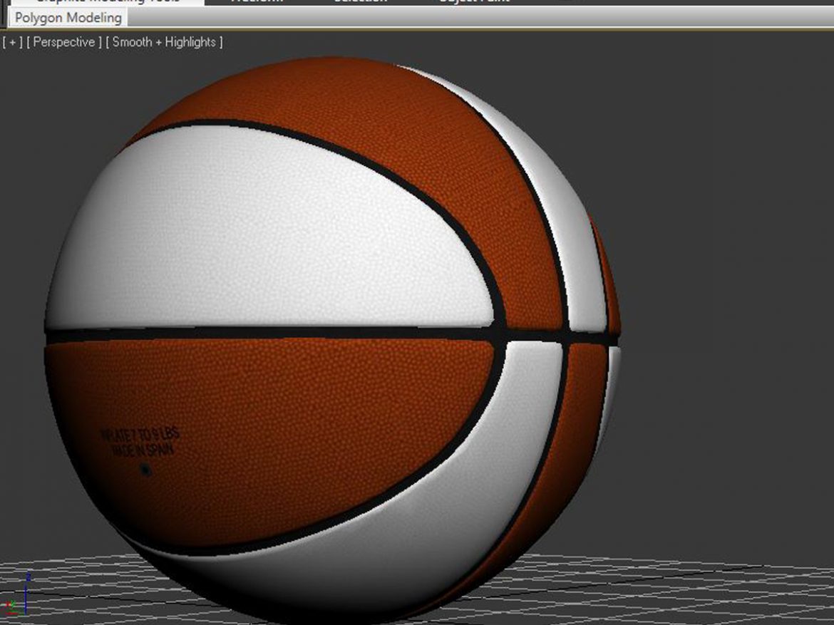 orange white basketball ball 3d model 3ds max fbx c4d ma mb obj 164952