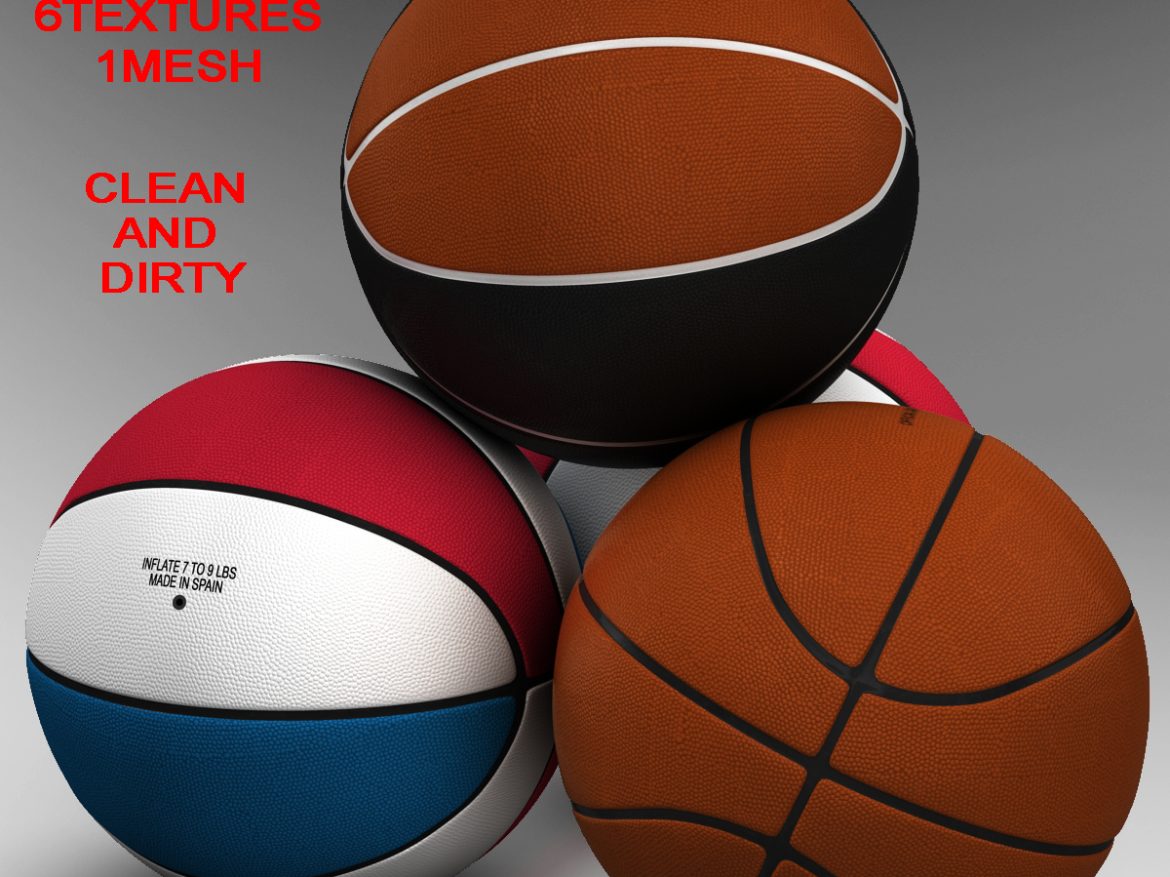 standard basketball ball 3d model 3ds max fbx c4d ma mb obj 164706