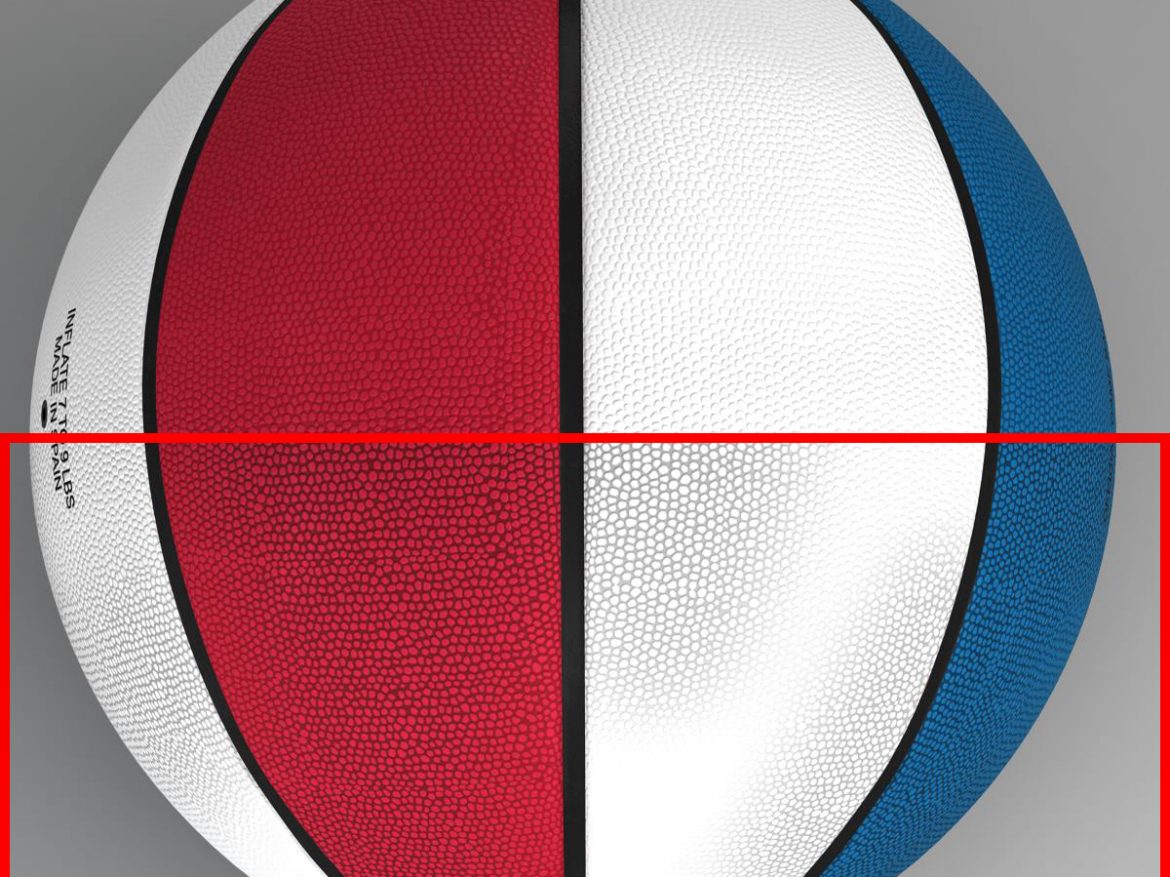 tricolor basketball ball 3d model 3ds max fbx c4d ma mb obj 164849