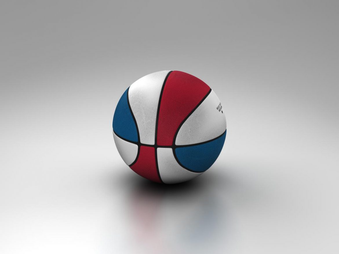 tricolor basketball ball 3d model 3ds max fbx c4d ma mb obj 164853