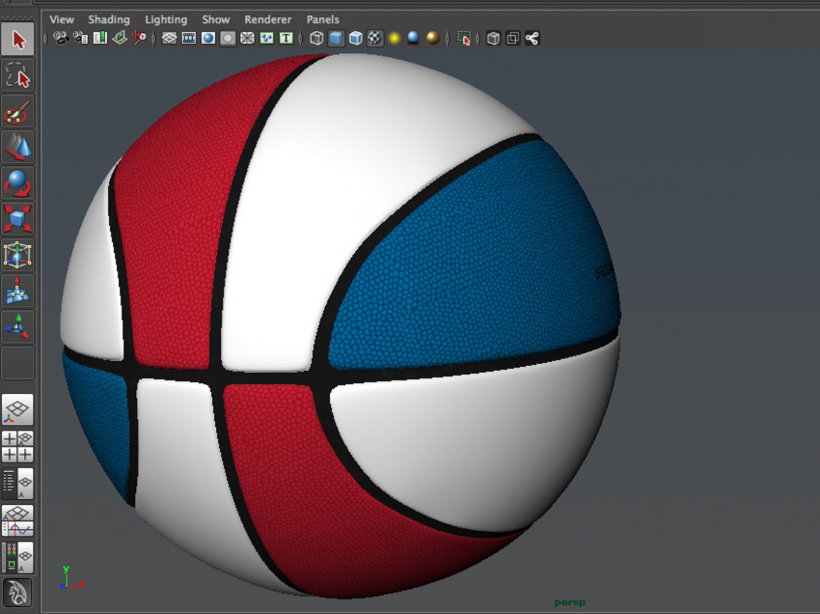 tricolor basketball ball 3d model 3ds max fbx c4d ma mb obj 164855
