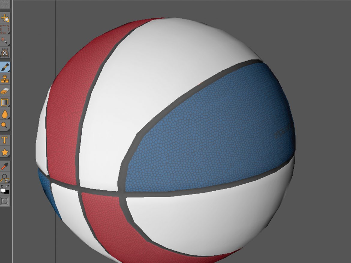 tricolor basketball ball 3d model 3ds max fbx c4d ma mb obj 164856
