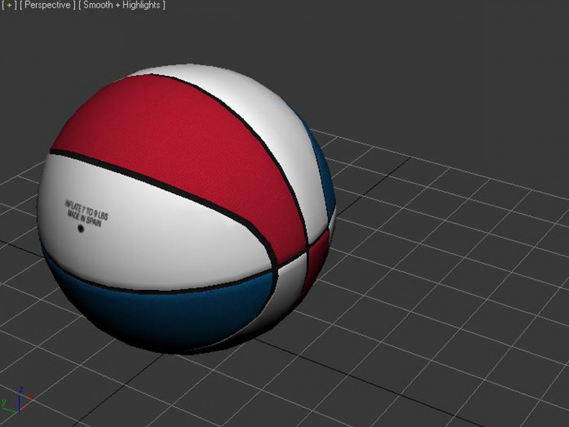 tricolor basketball ball 3d model 3ds max fbx c4d ma mb obj 164857