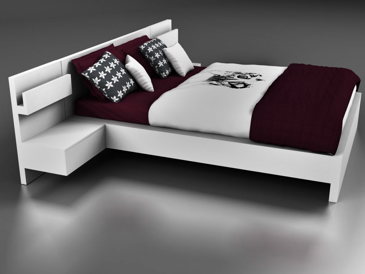 bed design 3d model 3ds max fbx ma mb obj 157299